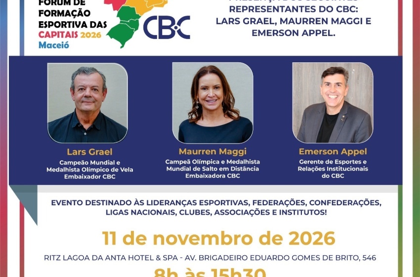 Maceió recebe fórum esportivo com campeões olímpicos e grandes nomes do esporte brasileiro