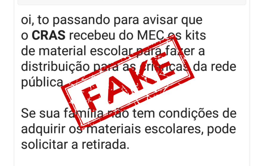 Doação de Kits Escolares: Semas alerta para mensagens falsas em celular