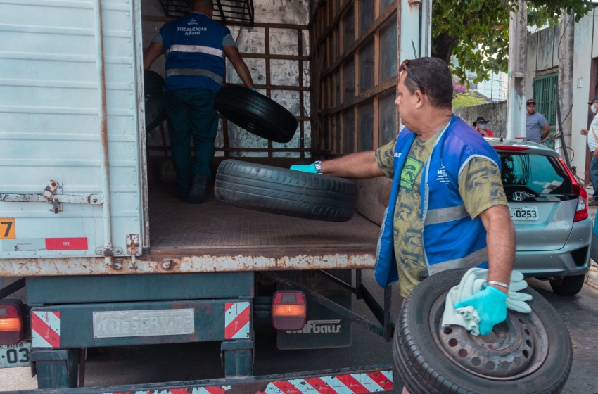 Saúde inicia Mutirão de Coleta de Pneus em borracharias de Maceió