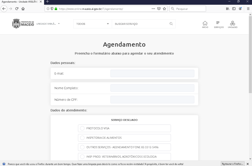 Visa disponibiliza agendamento on-line para atendimento presencial
